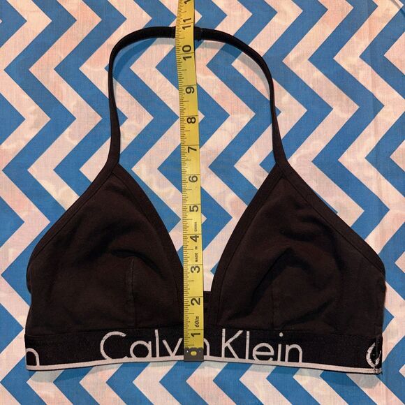 Calvin Klein sz M Black Bralette Triangle Adjustable Convertible Shoulder Strap - Picture 8 of 11
